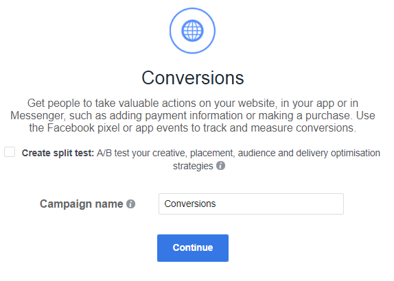 Facebook Traffic or Conversion 3